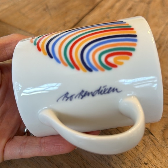 Bo Bendixen Denmark Rainbow Heart Mug โ NWOT โ Colorful Scandinavian Design - Picture 5 of 8